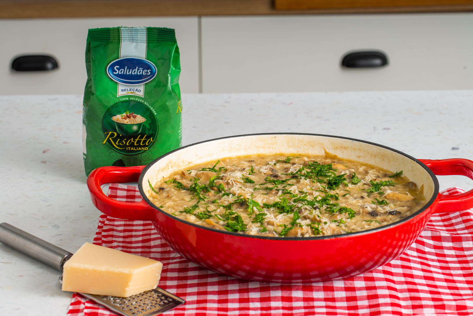 Receita de Risotto de Cogumelos Saludães