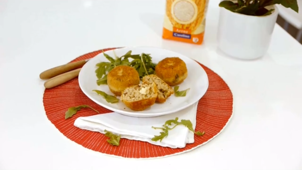 Imagem da receita de Arancini de mozzarella e pesto