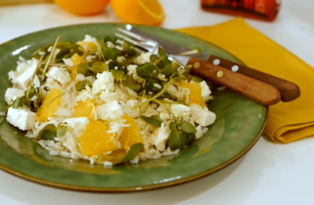 Imagem da receita de salada de arroz com laranja