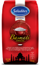 Embalagem de Arroz Saludães Basmati Himalaia 1 kg|Embalagens de 500g e 1kg de Arroz Saludães Basmati Himalaia