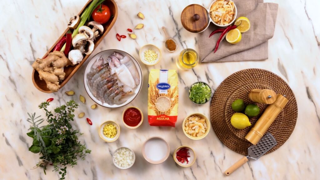 Antes de começar, certifique-se de que tem todos os ingredientes necessários e utensílios à mão.