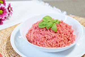 imagen receta Receita de arroz colorido